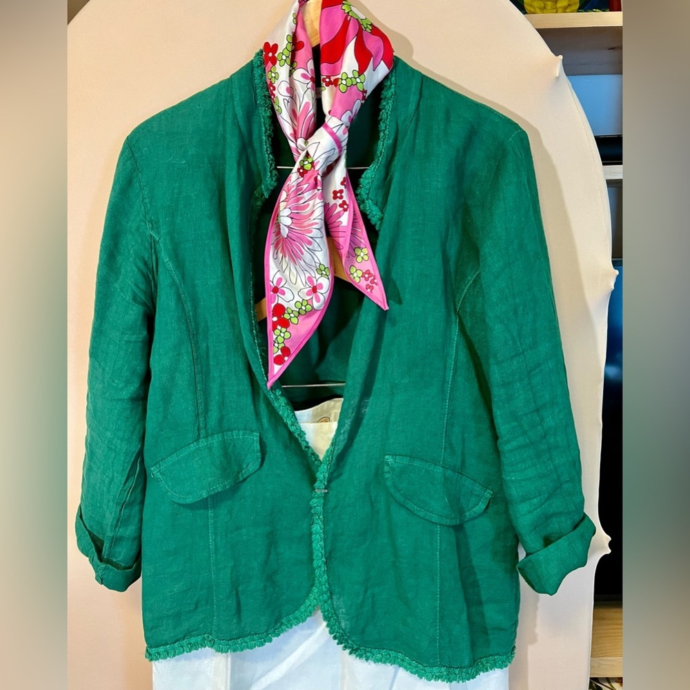 Italian Linen Loose Jacket - Picture 2 of 5